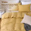Ensemble de housse de couette douce en coton brossé délavé-111656880-111656875