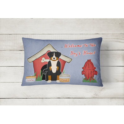 Dog House Outdoor Throw Pillow