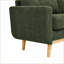 Canapé-causeuse pour le salon, pieds en bois capitonnés de style Mid-Century de 67,7 po | Polyester | Mid-Century moderne