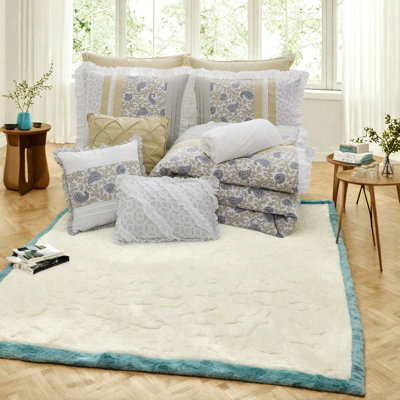 Elegant 9-piece Bedding Sets, Cotton Comforter For Farmhouse Style Bedroom