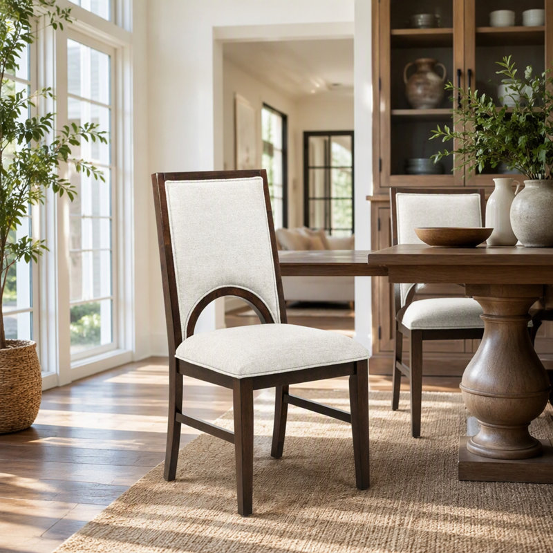 Chaises d'appoint contemporaines (2 pièces), meubles de salle à manger en bois fini