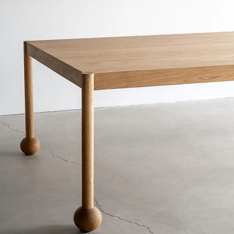 Durable Ash Wood Dining Table., 29.53"H x 55.12"L x 27.56"W