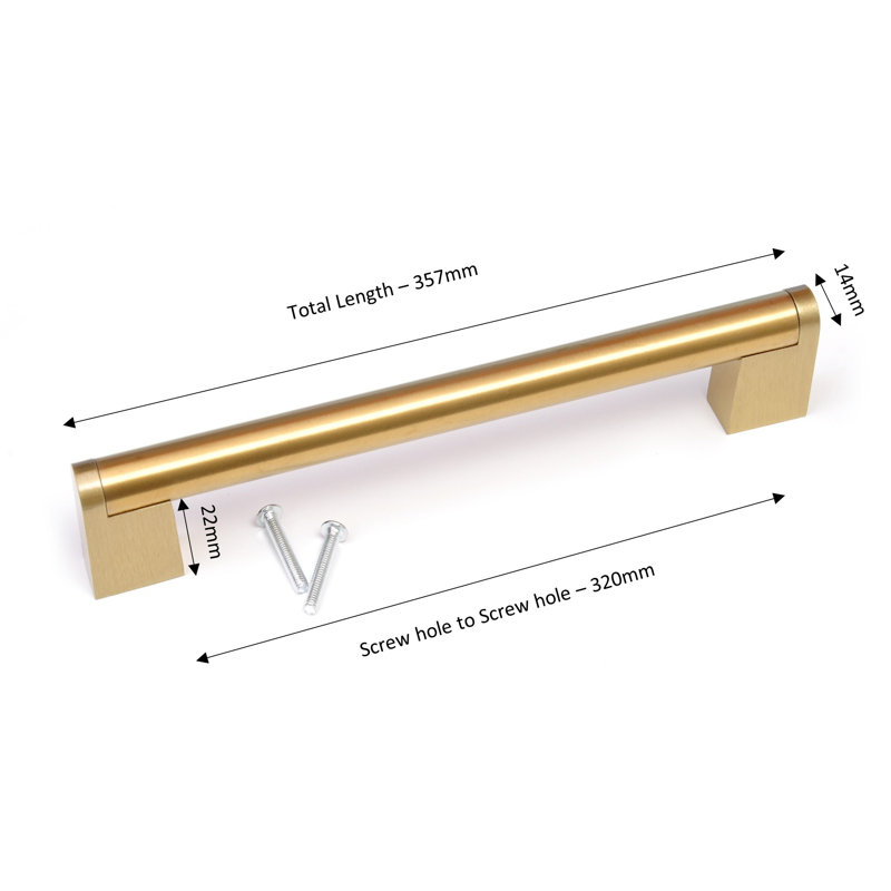 Java Bar Handle, Brushed Gold, 32 cm