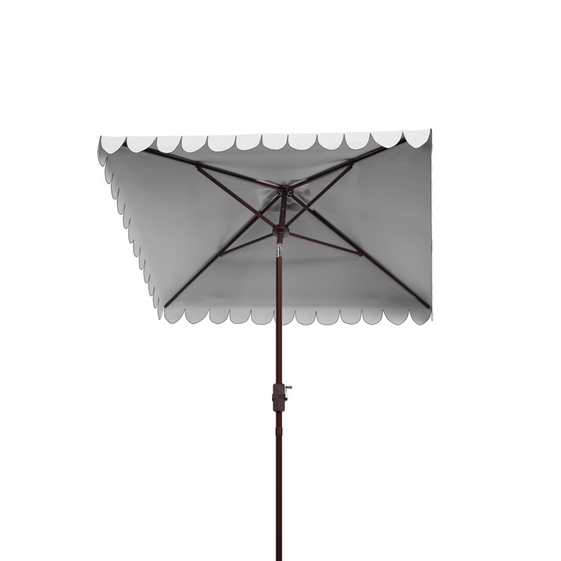 Parasol de plage 7,5 pi Teo, Blanc / Noir
