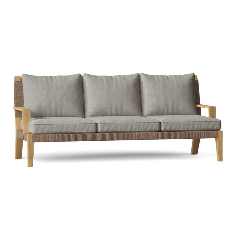Hadley Outdoor 3 - Seat Patio Sofa, Hadley Hemp, Perigold Caper Slate