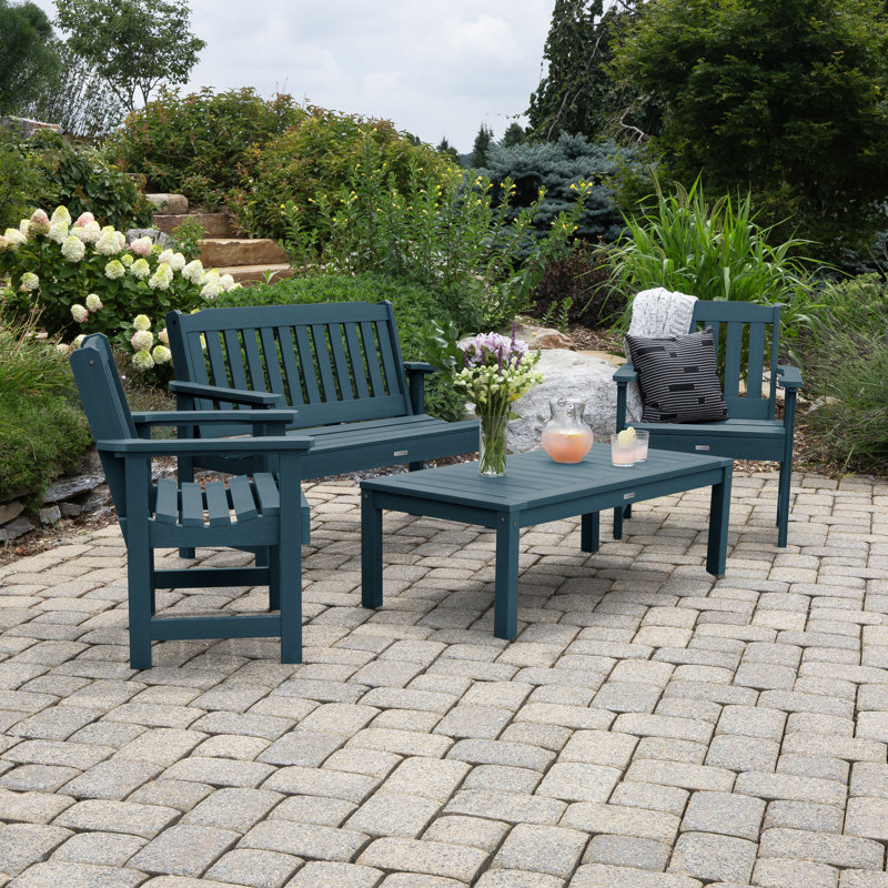 Ensemble de conversation pour 4 personnes Anette, Bleu Nantucket