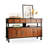 Brown+Black Solid Wood Sideboard