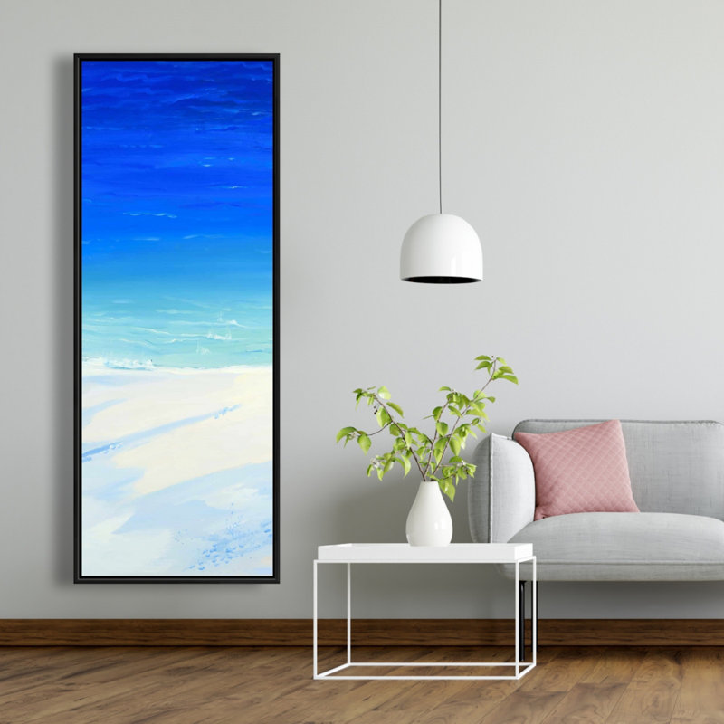 «Vue par satellite de l'océan» sur toile, H 60 po x l 20 po