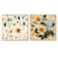 «Earthy Elegance», ensemble de 2 reproductions d'art sur toile florales-102579473-102579476