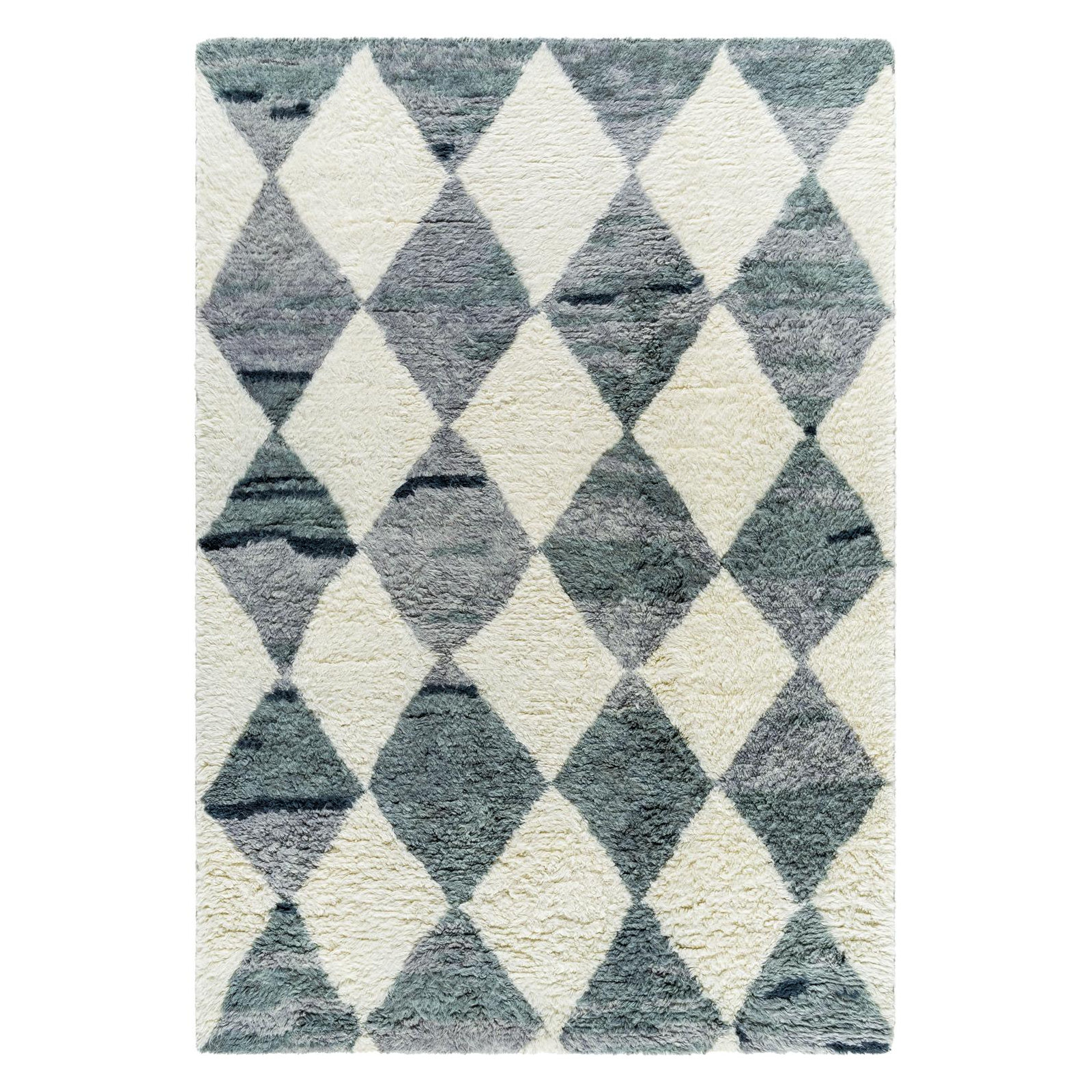Anemone Hand Tufted Wool Silver Rug, Rectangle 2'6" x 8'