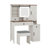 Farmhouse Vanity Makeup Desk With Charging Station, Vanity Desk With Lights Mirror And Drawers-1169188113