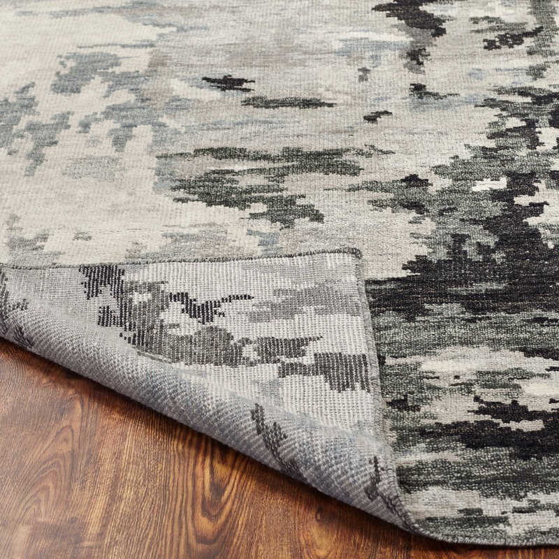 Buckholts Handmade Wool Abstract Area Rug, Rectangle 2' x 3'