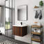 Armoire de salle de bain avec lavabo, portes à fermeture en douceur, fixation flottante, 24 po pour petite salle de bain, 24 po x 18 po