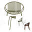 Ensemble de salle à manger d'extérieur moderne 7 pièces avec chaises empilables et table en bois d'acacia durable-429242988