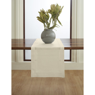 Double Hemstitch - 100% Pure Linen Table Runner