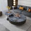 Table basse italienne ronde en pierre supercristalline