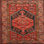 Tapis traditionnel mehroon/noir/bleu Raju