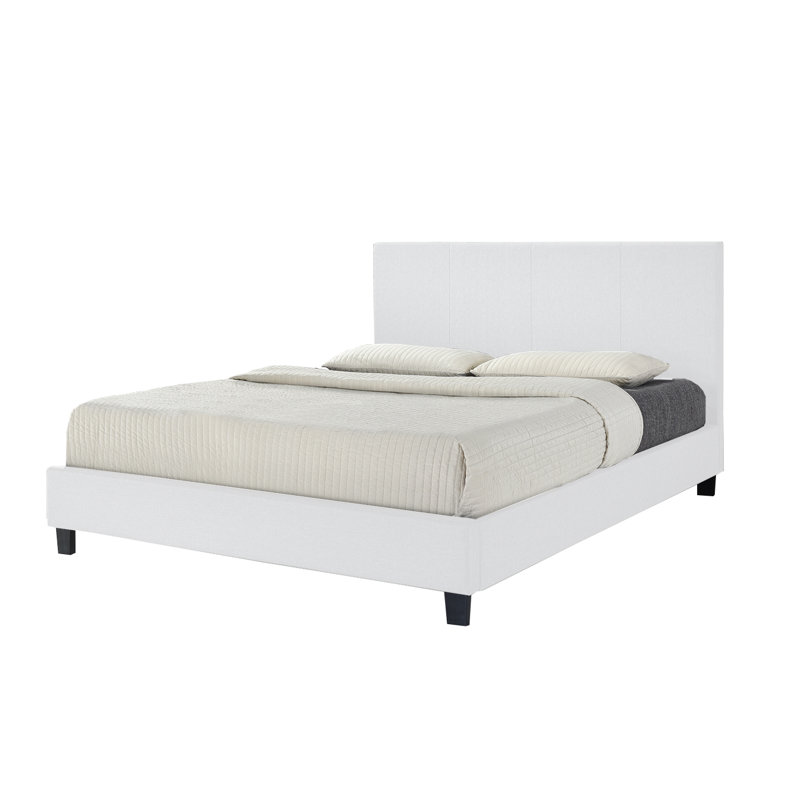 Lit partiellement rembourré avec matelas, Simple, Espresso