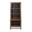 Armoire-bibliothèque Teton de 74 po de hauteur, sans assemblage requis, Buckeye rustique et finition noire
