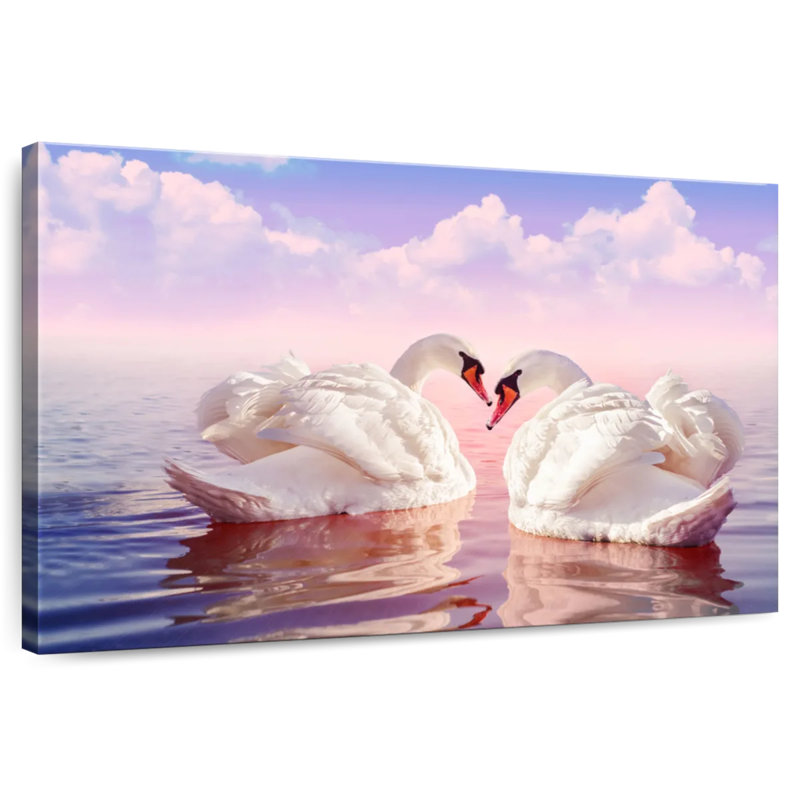 Brampt Two Swans, 34" H x 51" W