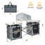 Table pliante portative en aluminium pour camping avec grille de rangement Costway