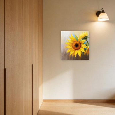 Peinture tournesol, sans cadre, murale, 16 x 16
