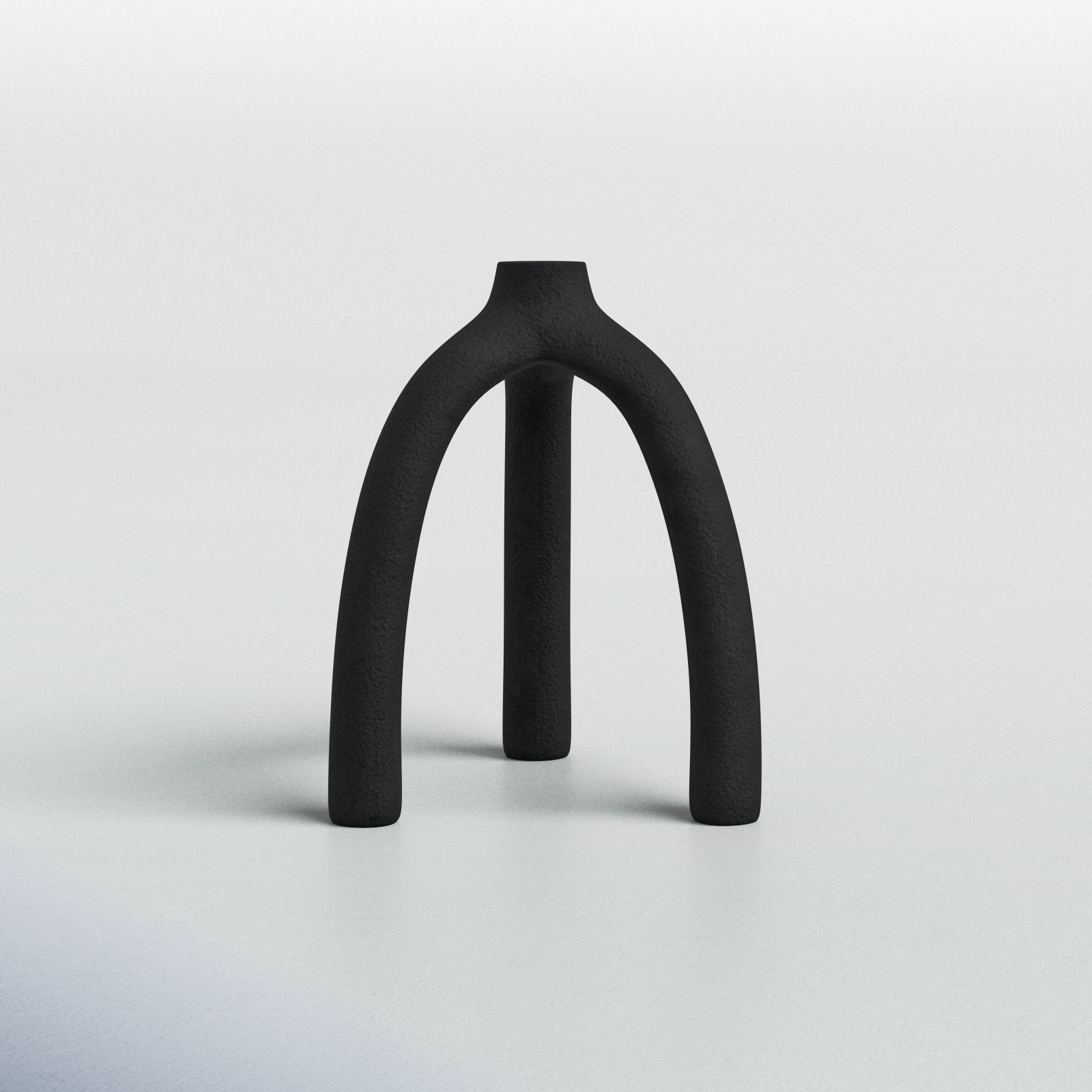 Asira Aluminum Candlestick Holder, Light Brown, 6.5" H x 5.25" W x 4.5" D