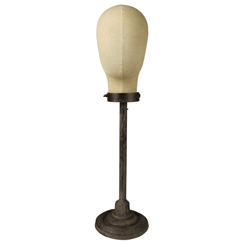 Vintage Inspired Adjustable Cast-Iron Mannequin Head