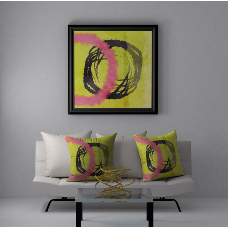 Abstract Throw Pillow, 18" x 18"