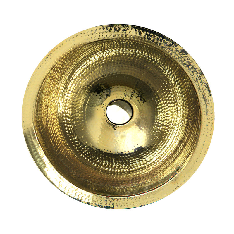 Nantucket Sinks Brightwork Home 16.5 " Circular Bathroom Sink and Overflow Hole