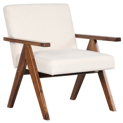 Upholstered Linen Accent Chair
