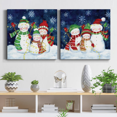 Festive Lights I - ensemble de 2 reproductions sur toiles tendues
