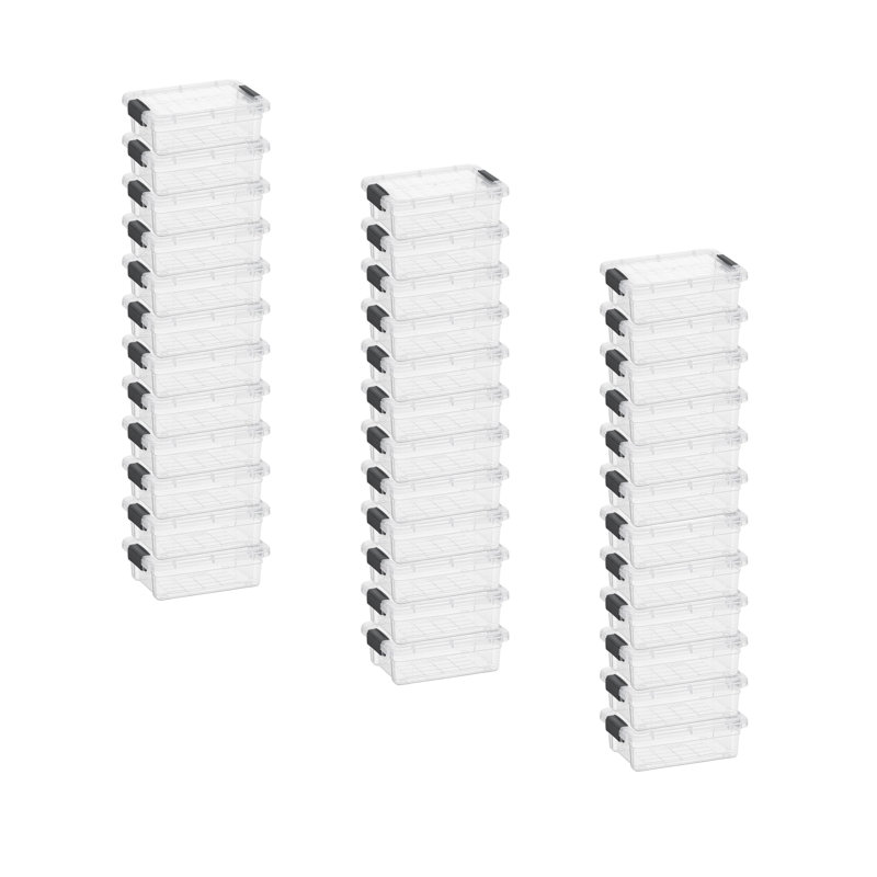 Boîtes de rangement transparentes avec couvercles Superio