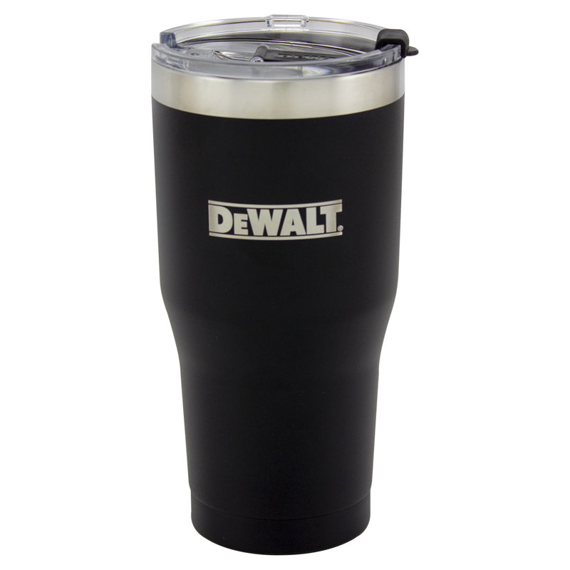 30 Oz Black Powder Coated Industrial Drinkware, Black
