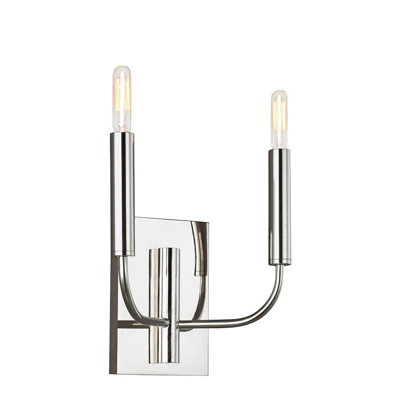 Reign Armed Sconce, Polished Nickel