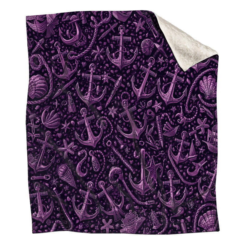 Couvertures mauves, L 60 po x H 80 po