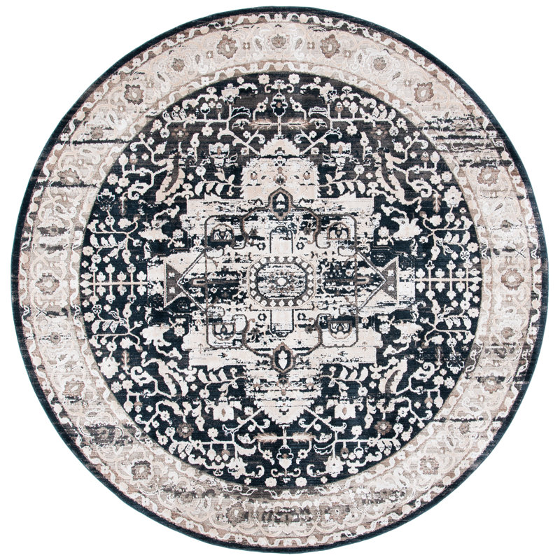 Mayflower Performance Oriental Rug, Round 6'7"