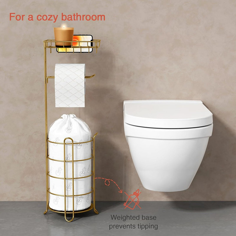 Porte-papier hygiénique sur pied Gold