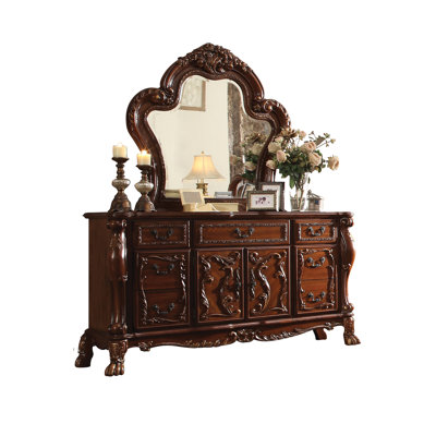 Commode combinée 3 tiroirs avec miroir Abilynn