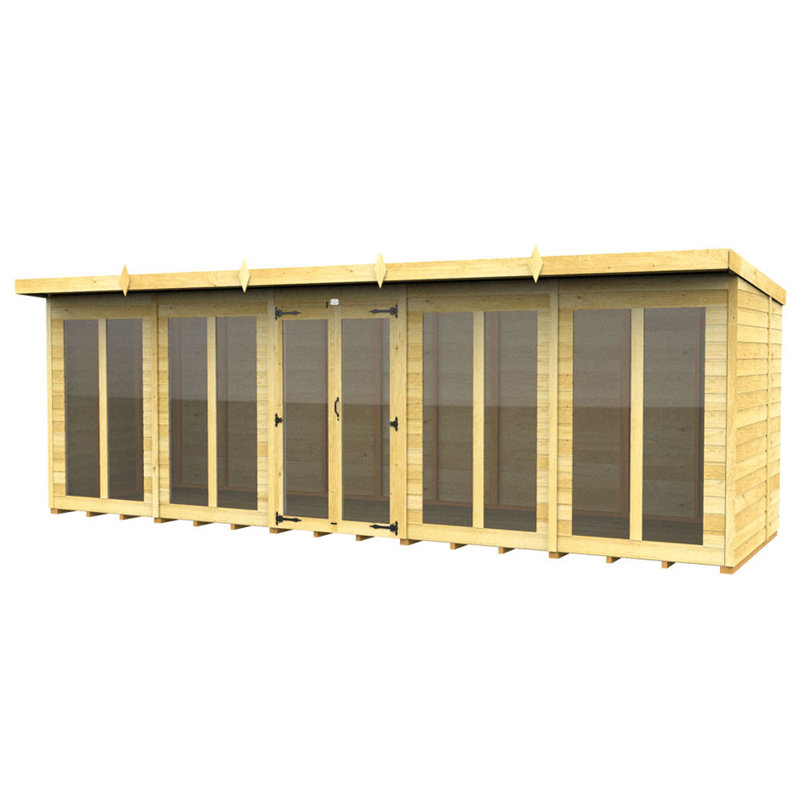 Pent Summer House (Full Height Window), 20ft x 6ft