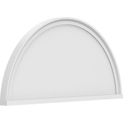 Fronton en PVC de qualité architecturale demi-ronde l 36 po x H 18 po x P 2 po