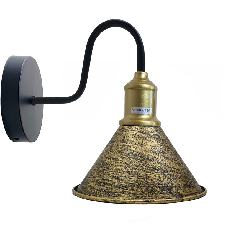 Julio Armed Sconce, Brushed Brass