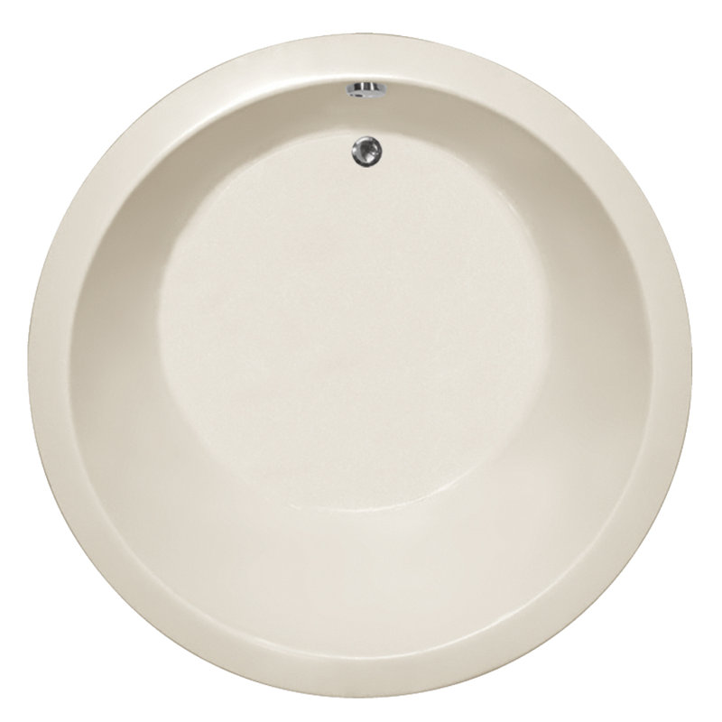 Redondo 69'' L Soaking Bathtub, Biscuit, Matte Black