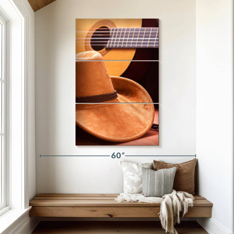 Abarca Country Hat et guitare, H 50 po x l 32 po