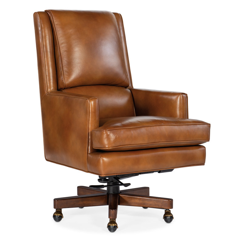 Wright Genuine Leather Executive Chair, Brown