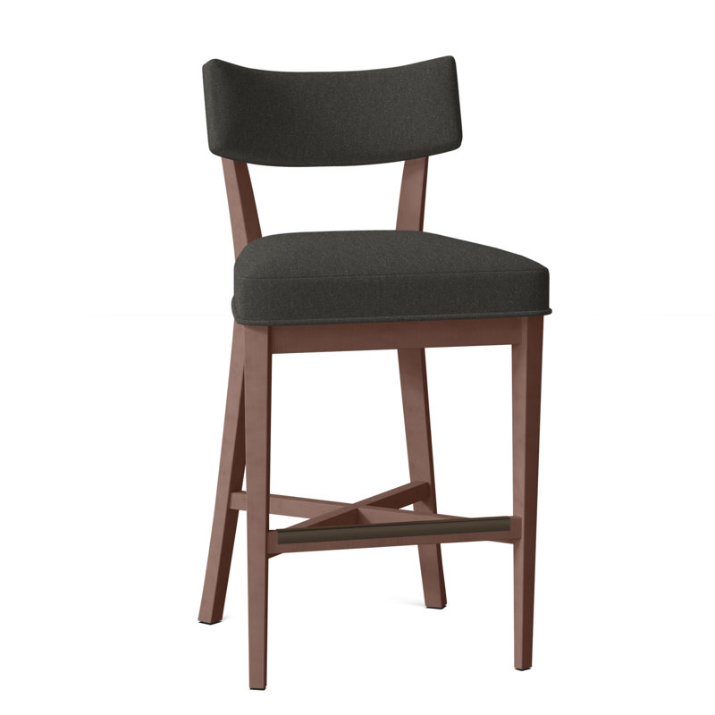 Tabouret de bar 29,5 po Juliet, Noyer, Tabouret de comptoir (siège d'une hauteur de 25,5, 7691 Crème