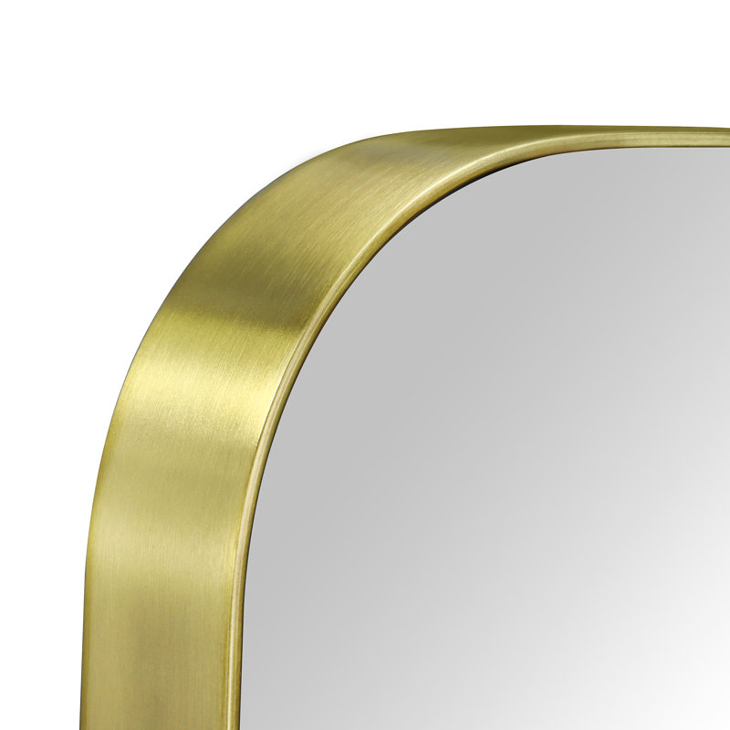 Miroir de salle de bain Kengston, Or brossé, 55 po x 20 po