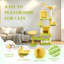 Arbre à chat 71 po avec grand coussin de jardin amovible et hamac jaune 71 po-130733796