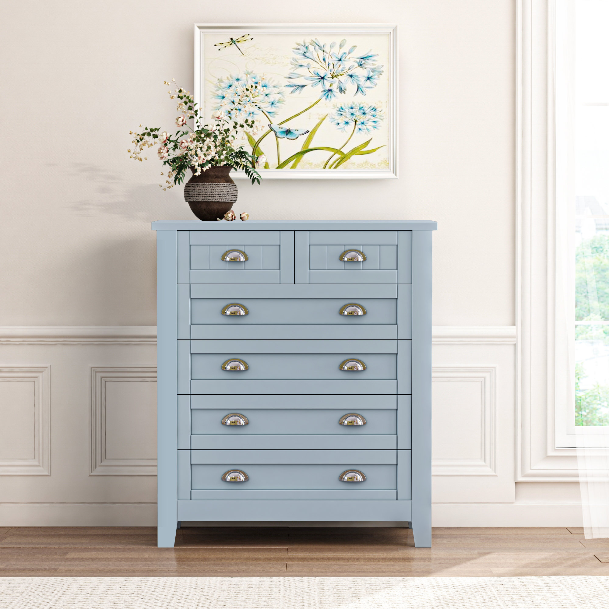 Red Barrel Studio® Fitzke Dresser for Bedroom, Chest of Drawers, 6