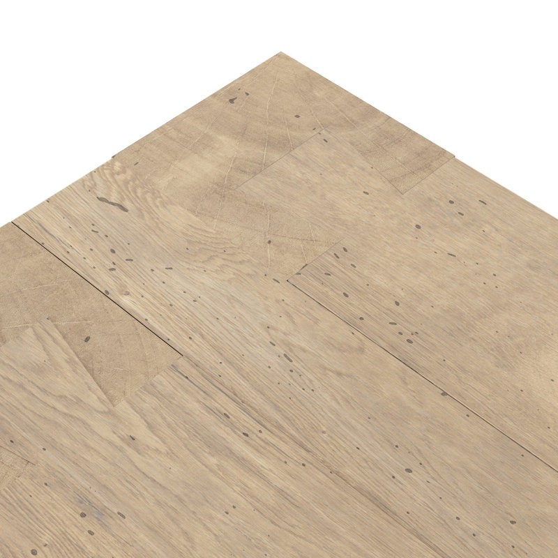Abaso Dining Bench, Whitewash Rustic Wormwood Oak